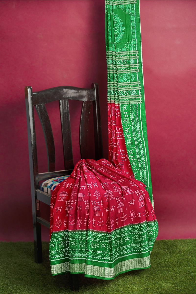 Sambalpuri Silk Saree with blouse piece