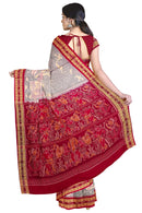 Exquisite Collecting Mahua Flower design Sambalpuri Cotton Saree with Blouse piece
