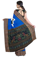 Check check and Pasapali design Sambalpuri cotton saree with blouse piece