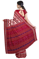 Pasapali design sambalpuri cotton saree with blouse piece