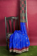 Doll motifs bomkai silk saree with blouse piece