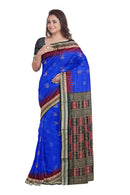 Doll motifs bomkai silk saree with blouse piece