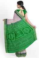 Body plain Sambalpuri silk saree with blouse piece