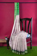 Body plain Sambalpuri silk saree with blouse piece