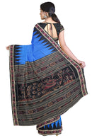 Sambalpuri silk saree with blouse piece. Pasapali boarder