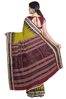 Pasapalli boarder design Sambalpuri silk saree with blouse piece