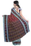 Sambalpuri cotton saree with blouse piece