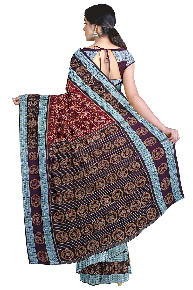 Sambalpuri cotton saree with blouse piece