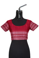 Check check and Pasapali design Sambalpuri cotton saree with blouse piece