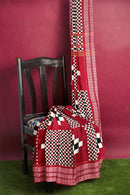 Check check and Pasapali design Sambalpuri cotton saree with blouse piece
