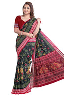 Sambalpuri cotton saree with blouse piece