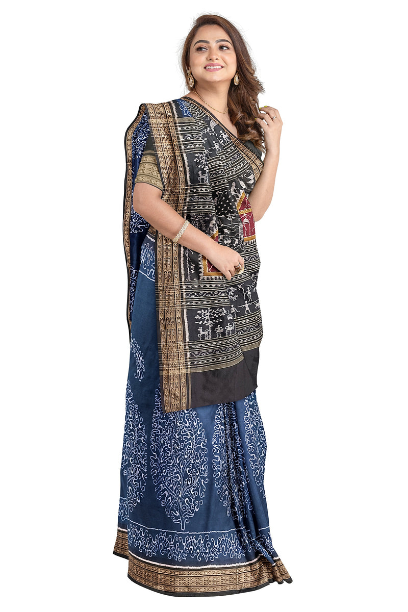 Ambua design sambalpuri cotton saree with blouse piece