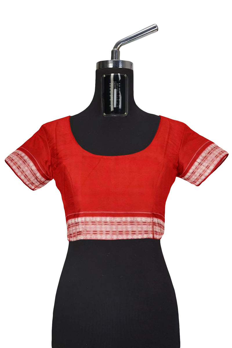 Exquiste Pasapali and Terracotta art design Sambalpuri Cotton Saree with Blouse Piece
