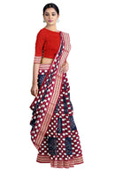 Exquiste Pasapali and Terracotta art design Sambalpuri Cotton Saree with Blouse Piece