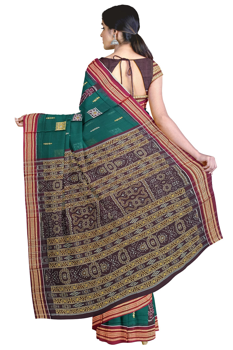 Bomkai cotton saree with blouse piece