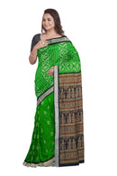 Half Half design Bomkai silk saree with blouse piece