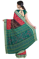 Birds design sambalpuri cotton saree with blouse piece