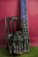 Elephant design Sambalpuri cotton saree with blouse piece