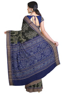 Elephant design Sambalpuri cotton saree with blouse piece