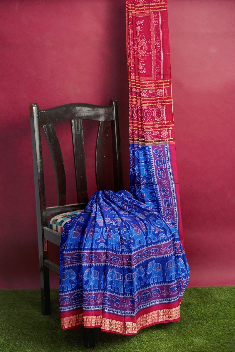 Beautiful Sambalpuri cotton saree with blouse piece