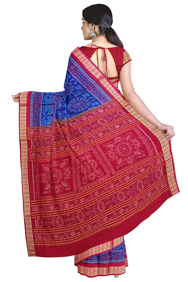 Beautiful Sambalpuri cotton saree with blouse piece