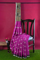 Swan motifs bomkai silk saree with blouse piece