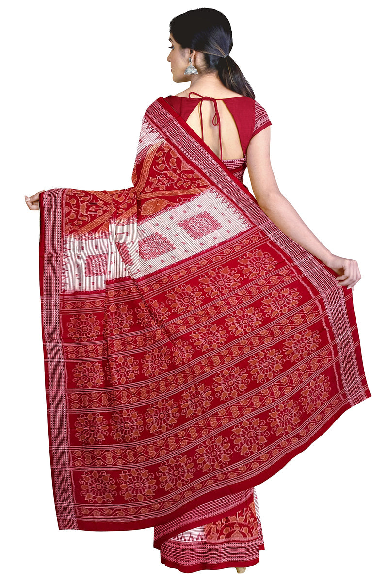 Sambalpuri cotton saree with blouse piece