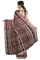 Multi boarder Sambalpuri Silk Bapta(Silk+Cotton mix) saree with blouse piece