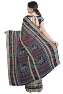 Multi boarder Sambalpuri Silk Bapta(Silk+Cotton mix) saree with blouse piece