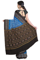 Plain boarder Sambalpuri cotton saree with blouse piece