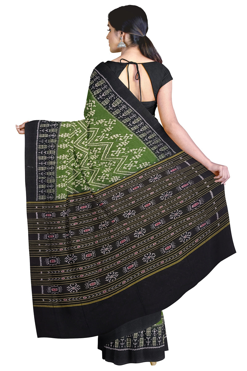 Plain boarder Sambalpuri cotton saree with blouse piece