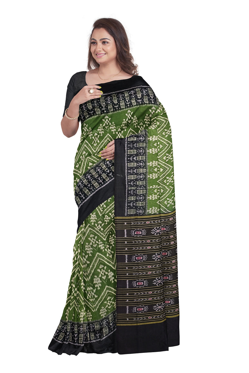 Plain boarder Sambalpuri cotton saree with blouse piece