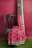 Exquisite Konark temple and Wheel design sambalpuri cotton saree with blouse piece