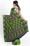 Doll boarder design Bomkai silk saree with blouse piece.