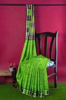 Doll boarder design Bomkai silk saree with blouse piece.