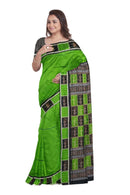 Doll boarder design Bomkai silk saree with blouse piece.