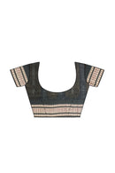 Padam deisgn bomkai cotton saree with blouse piece