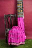 Padam deisgn bomkai cotton saree with blouse piece