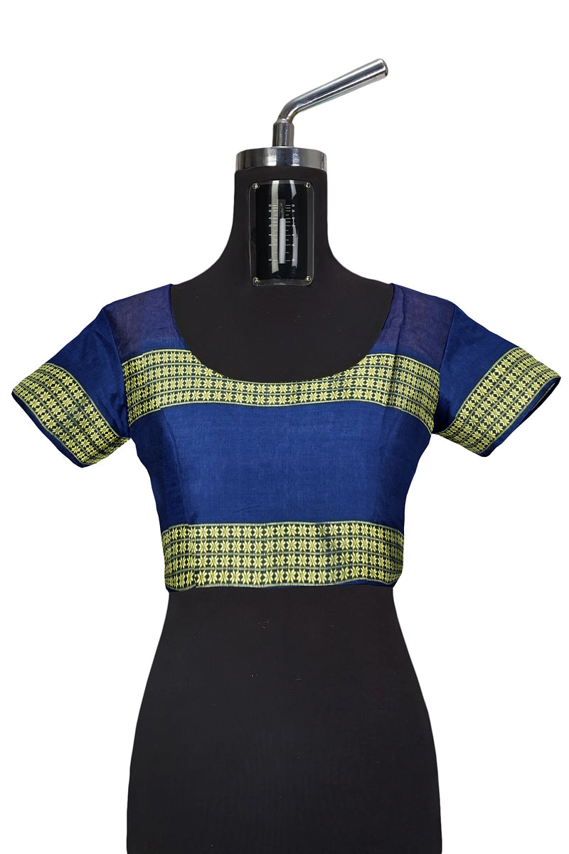 Multi boarder Sambalpuri cotton saree with blouse piece