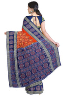 Multi boarder Sambalpuri cotton saree with blouse piece