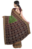 Beautiful Parroet designs Sambalpuri cotton saree with blouse piece