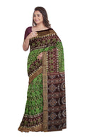 Beautiful Parroet designs Sambalpuri cotton saree with blouse piece