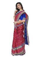 Exquisite multi boarder and Tribal design sambalpuri cotton saree with blouse piece