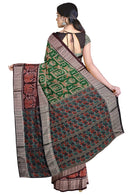 Exquisite multi boarder and Tribal design sambalpuri cotton saree with blouse piece