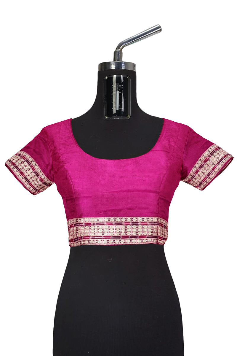 Beautigul Terracotta design sambalpuri cotton saree with blouse piece