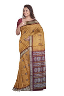 Padam motifs bomkai cotton saree with blouse piece