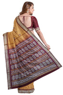 Padam motifs bomkai cotton saree with blouse piece
