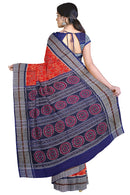 Beautiful Flower design Sambalpuri cotton saree with blouse piece