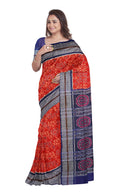 Beautiful Flower design Sambalpuri cotton saree with blouse piece