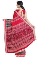 Half Half design Sambalpuri silk saree with blouse piece